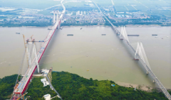 G3銅陵長江公鐵大橋完成成橋荷載